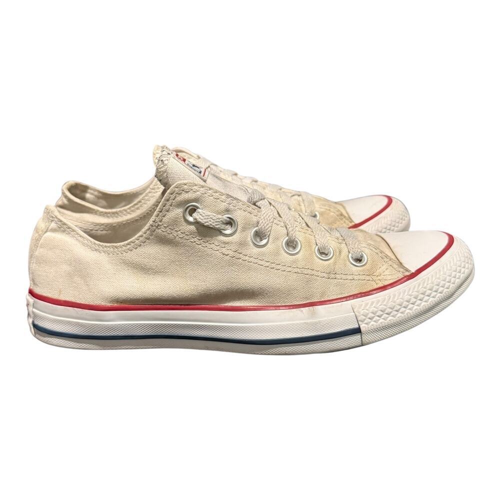 Converse Chuck Taylor All Star Ox Low Top Cream Canvas Sneakers Women’s 8.5 - Picture 2 of 9